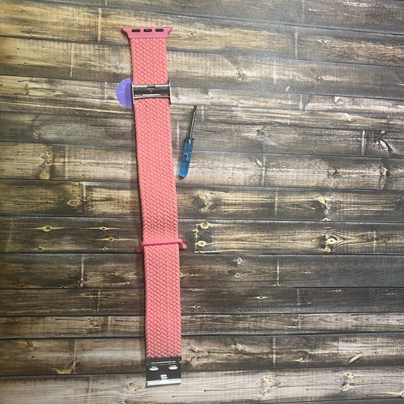 5for$10 Pink 38/40/41mm Braided stretch band adjustable Stainless Steel clasp - Picture 7 of 9